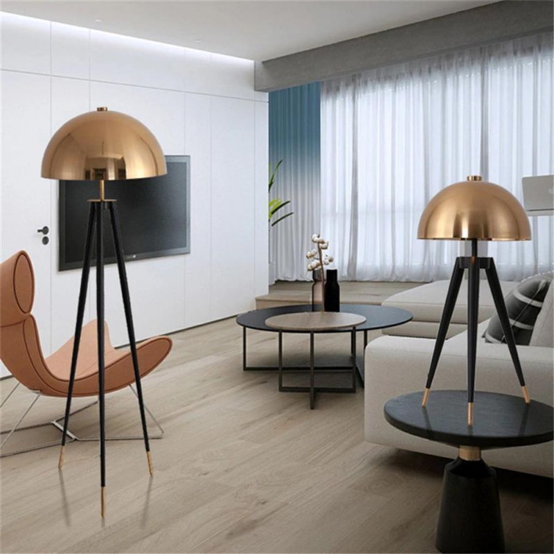 Floor Lamp Metal Electroplating Mushroom Head Home Decco Standing Lamps for Living Room Bedroom Bedside Lamp
