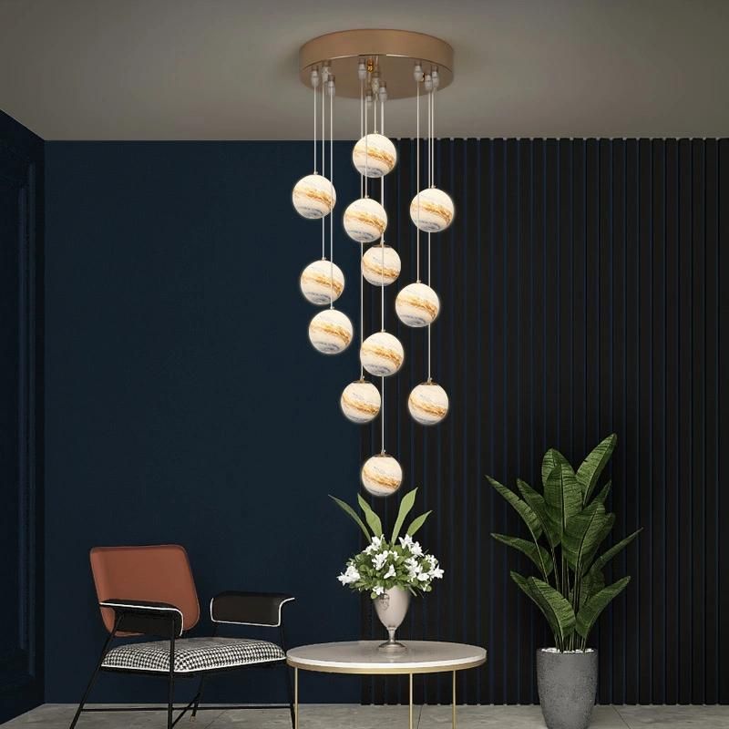 Creative Ball Chandelier Hotel Lobby restaurant Chandelier Pendant Lamp Light