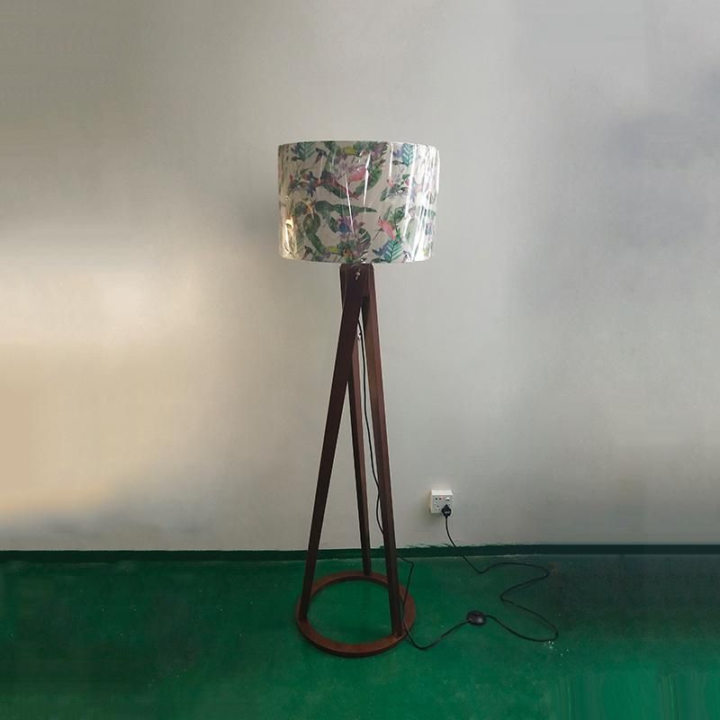 Modern Design with White Gourd White Acrylic Shade Floor Lamp.