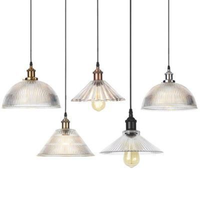 High Quality Nordic Transparent Glass Vintage Pendant Lamp E27 Decorative Hanging Lighting