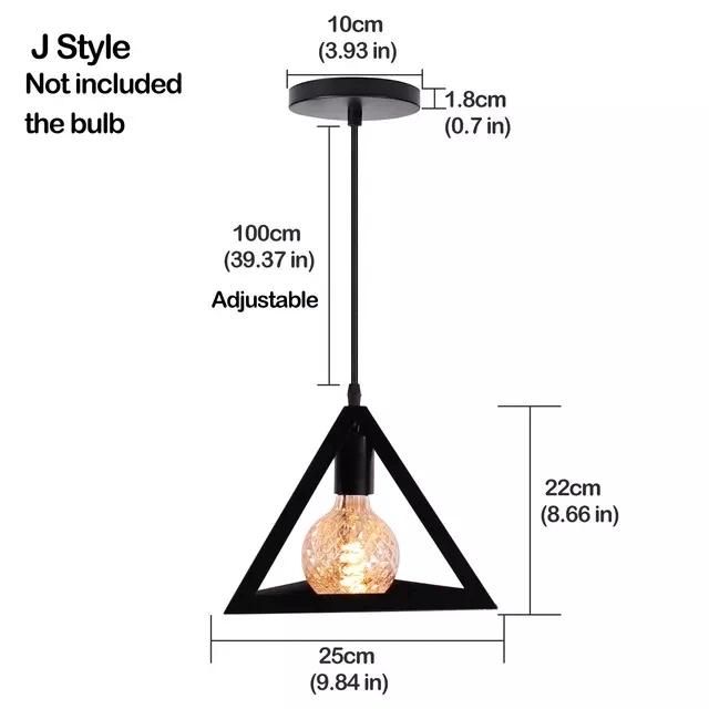 Nordic Pendant Lights Modern Industrial Vintage Iron Art Cage Hanging Ceiling Lamp E26 E27 LED Bulb Holder