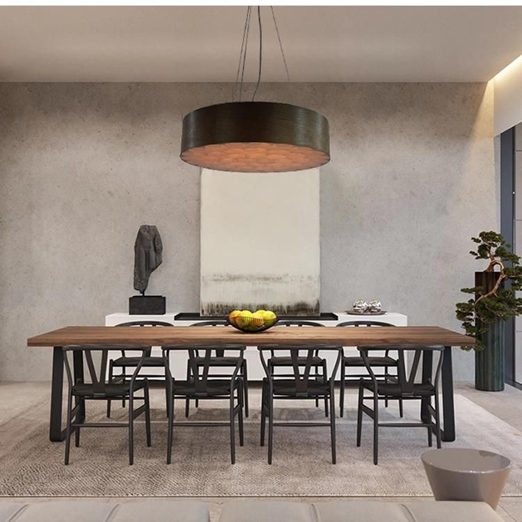 Modern Style Indoor Decor Luxury Wooden Ceiling Light Kitchen Dining Room Veneer Pendant Lamp