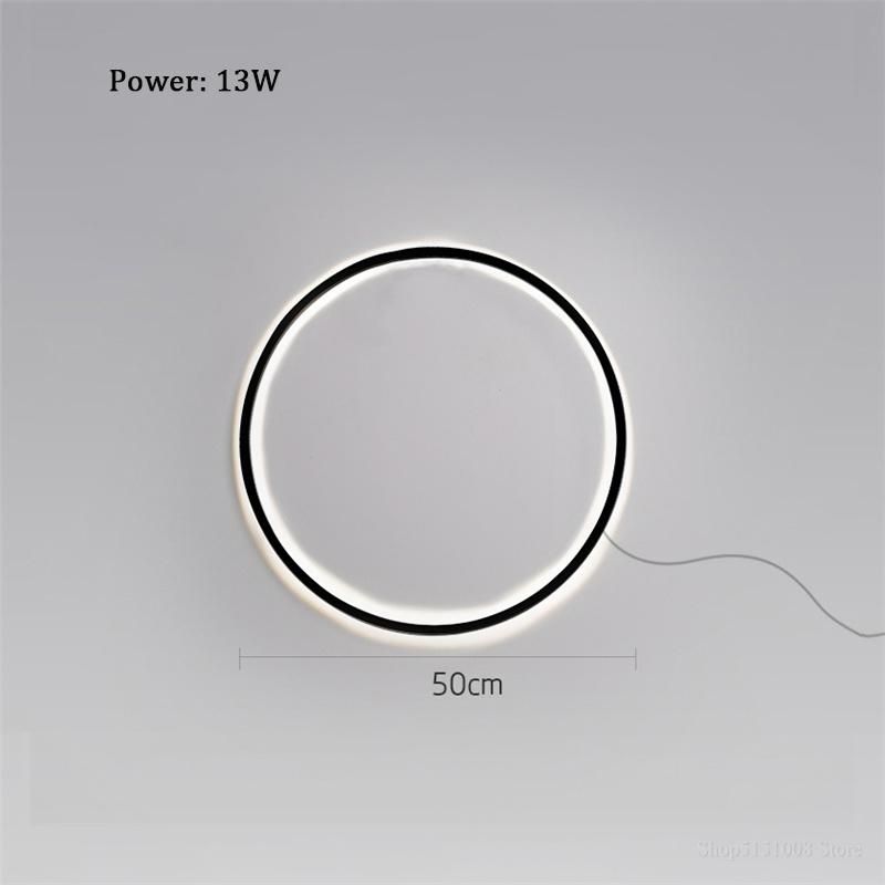 Simple Ring LED Wall Light Living Room Background Wall Decoration Wall Lamp Nordic Bathroom Decor Atmosphere LED Lights Fixtures