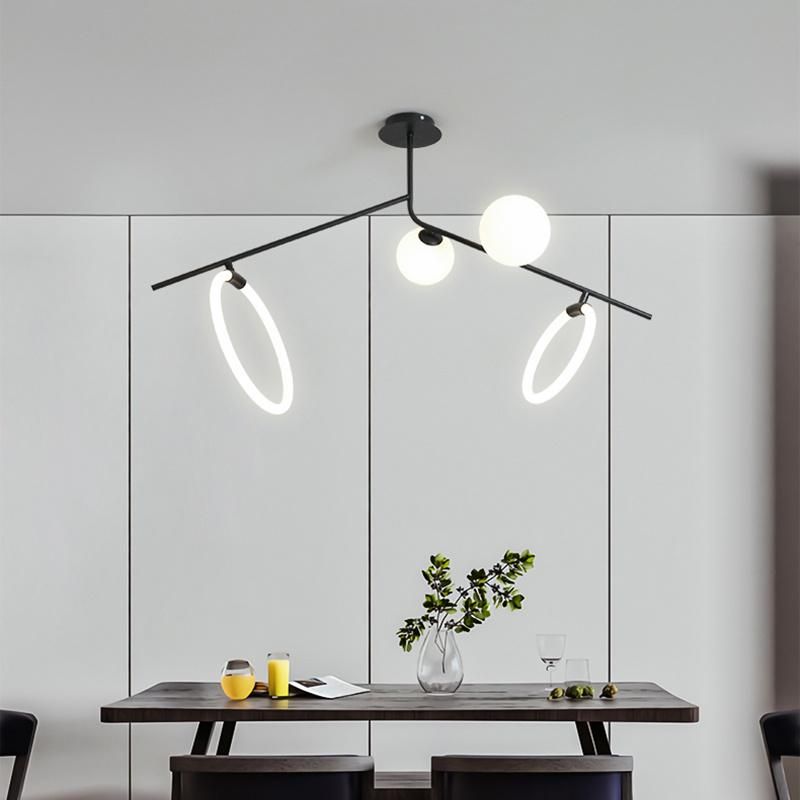 Nordic Living Room Ceiling Light Creative Bedroom Wrought Iron Room Light