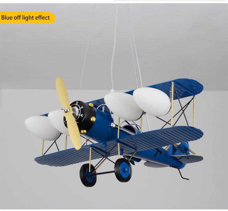 Children′s Room Airplane Pendent Lamp Lights Cartoon Bedroom Boys Hanging Lamp (WH-MA-140)