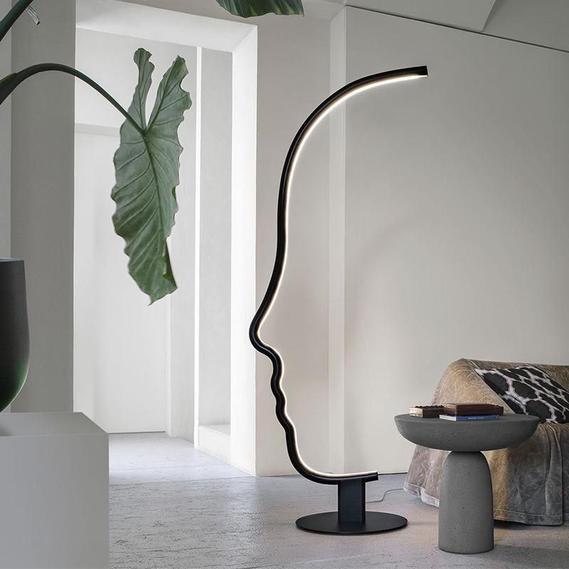 Postmodern Floor Lamp Human Face LED Floor Lamp Hotel Livingroom Bedroom Scandinavian Floor Lamp (WH-MFL-102)