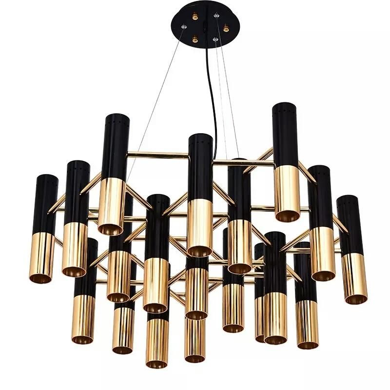 Hot Modern Gold Aluminum Bar Shape Chandelier Pendant Lights