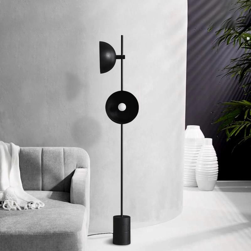 Black Wrought Iron LED Lights Living Room Vertical Floor Lamp Art Bedside Lamp (WH-MFL-39)