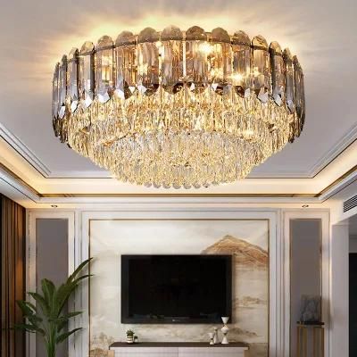 Luxury LED Ceiling Chandelier for Living Room Big Crystal Lamp Ceiling Light Fixture (WH-CA-67)