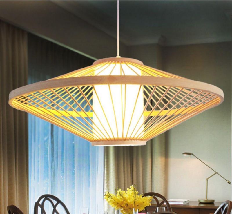 UFO Pendant Bamboo Lamp for Restaurant House Southeast Asia Japanese