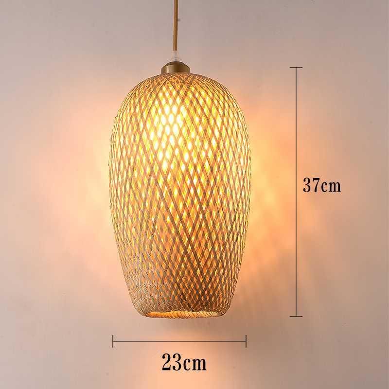 Wicker Basket Pendant Lights Kitchen Dining Room Sitting Room Decor (WH-WP-18)