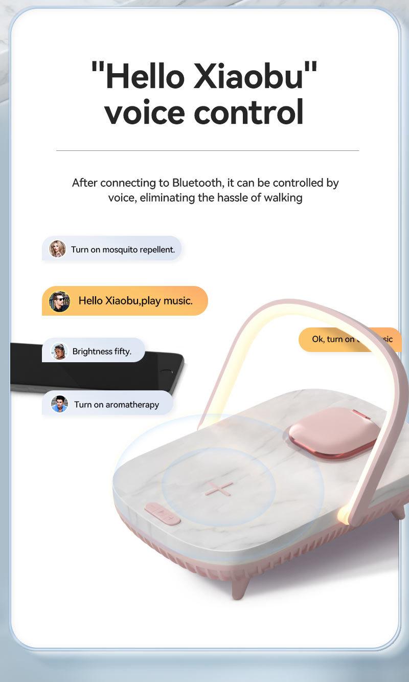 Table Lamp Mosquito Repellent Wireless Charger for Gift 3 in 1 5W Fast Wireless Charging Light
