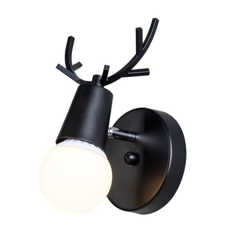 Modern Minimalist Antler Log Wall Lamp for Children′s Room Background Wall