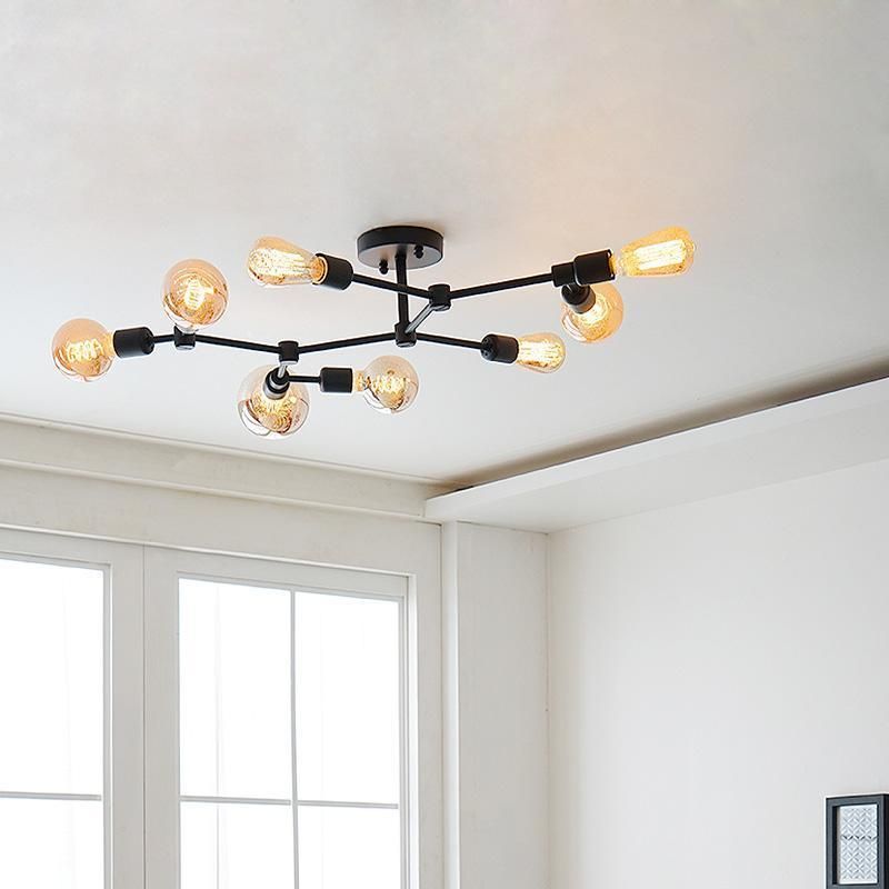 Black Gold Industrial Ceiling Light Fixtures for Indoor Home Ceiling Decoration (WH-LA-17)