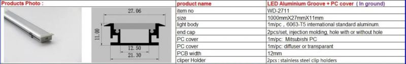 Wd-2711 Aluminum Profile for Strip Light