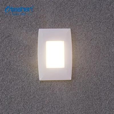 Oteshen 2W Square IP65 Outdoor LED PC Stair Step Lights