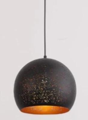 Black Carved Metal Shade Pendant Hanging Lamp (P-170414)