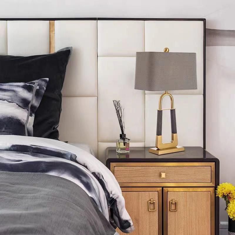 Nordic Lamp Modern Living Room Creative Iron Light Luxury Hotel Bedroom Bedside Table Lamp Simple Study Model Room Lamp