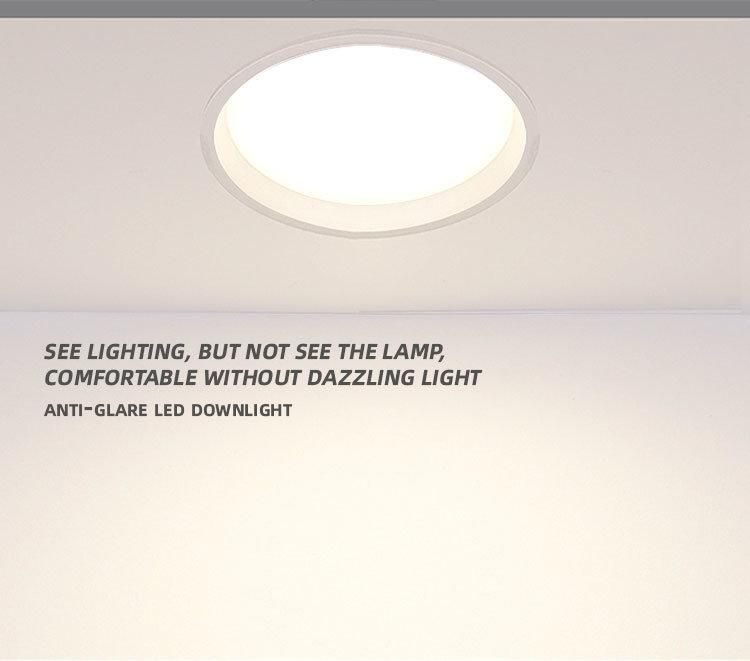 Indoor AC85 265V Round LED Ceiling Downlight 12W LED Downlights