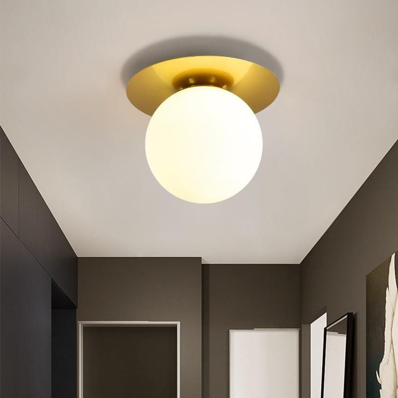 Glass Ball Ceiling Light Modern Staircase Balcony Corridor Porch Bedside Hallway Ceiling Lamp (WH-MA-165)