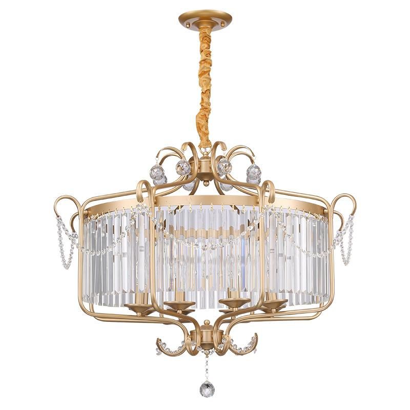 Victorian Crystal Pendant Light Kitchen Dining Room Gold Pendant Lamp (WH-AP-102)
