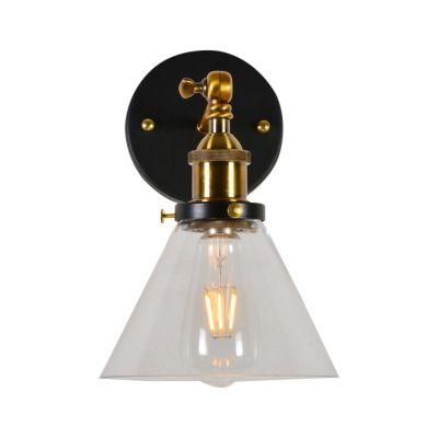 Retao Design Brass Bedroom Decorative Glass Wall Lamp