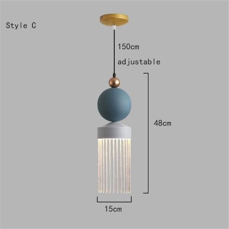 LED Glass Tassels Pendant Lights Modern Romantic Restaurant Kitchen Pendant Lamp Luminaire Suspension Dining Room Lights