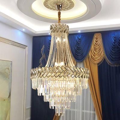 Modern Crystal Chandelier Lighting High Quality Gold LED Hanging Lamp for Living Room Bedroom Staircase Indoor Lighting