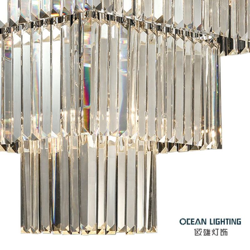 Square Indoor Lighting LED Crystal Chandelier Luxury Decoraitve pendant Lamp