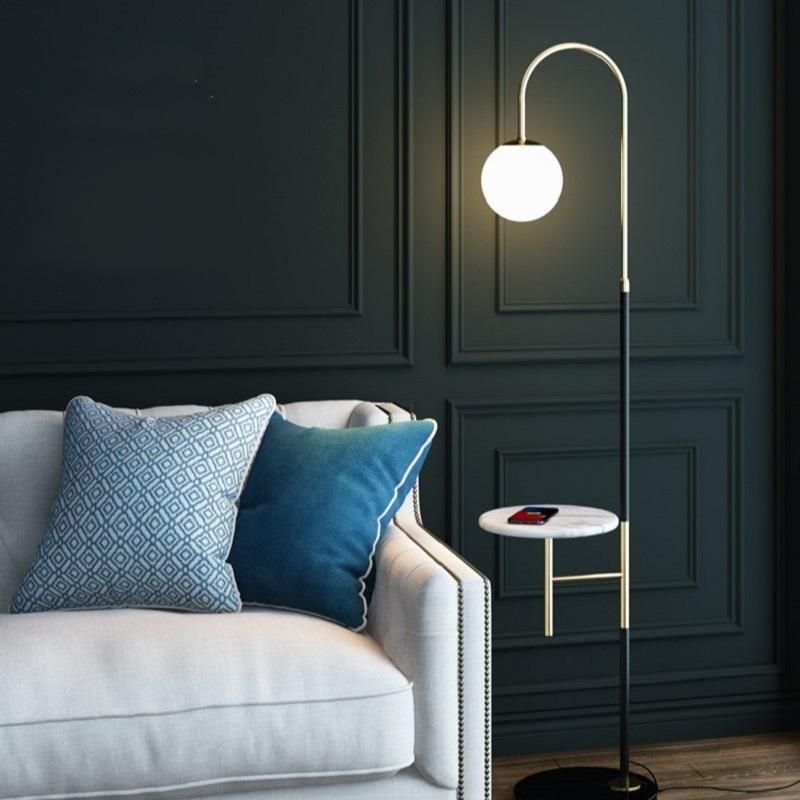 Nordic Modern Creative Simple with Tray LED Floor Lamp Living Room Shelf Floor Lamp (WH-MFL-112)