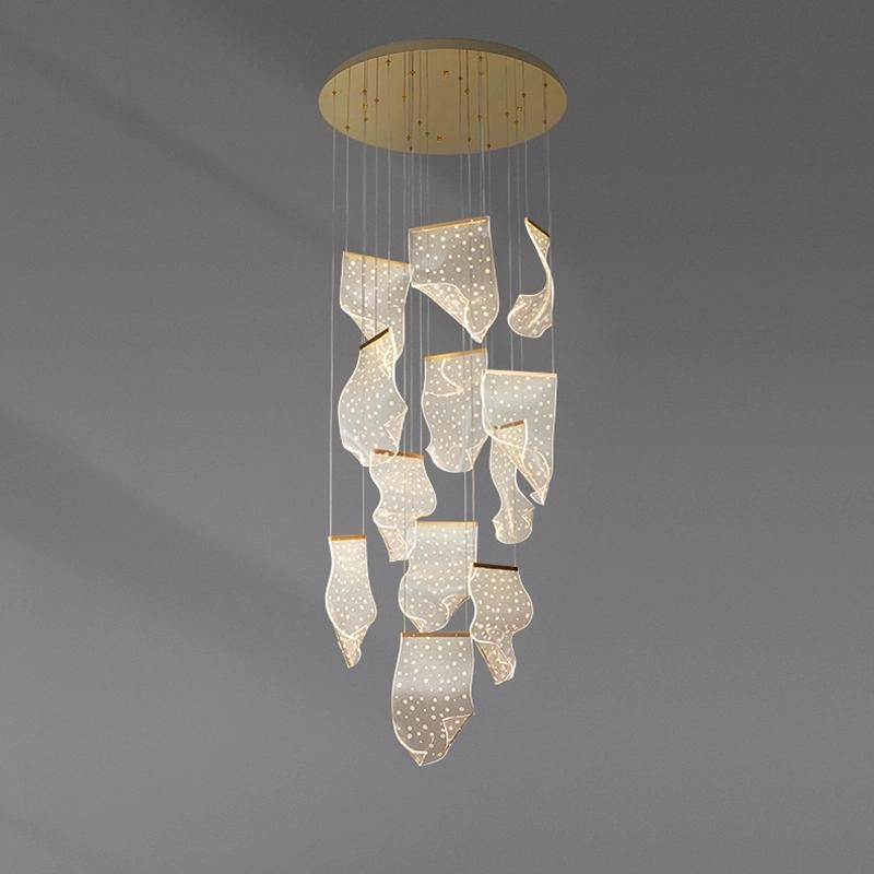 Artistic Stair Lamp Large Pendant Lamp Chandelier Hotel Lobby Lamp Chandelier
