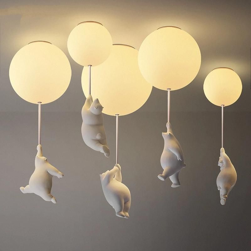 Modern LED Ceiling Lights Warm Cartoon Bear Ceiling Lamp for Kids Rooms (WH-MA-135)