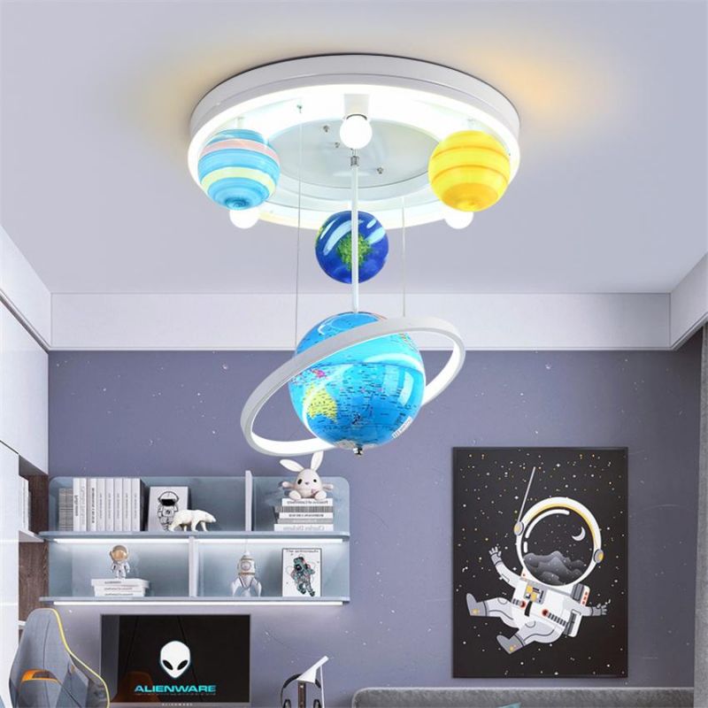 Nordic Luxury Children′s Ceiling Lights for Boys Girls Bedroom Globe Pendant Light (WH-MA-142)