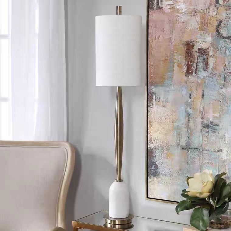 Table Lamp New American Imported Steel Marble Designer′s Living Room Study Villa Creative Lamp