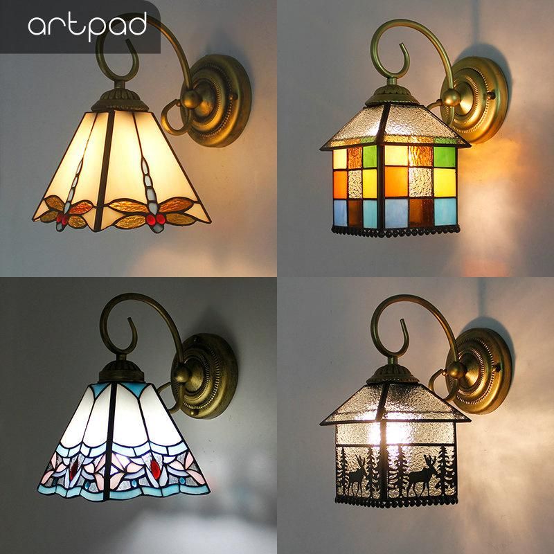 Mosaic Style LED Indoor Wall Light for Home Lighting Stained Glass Sconce Bathroom Rustic Wall Sconces (WH-VR-113)