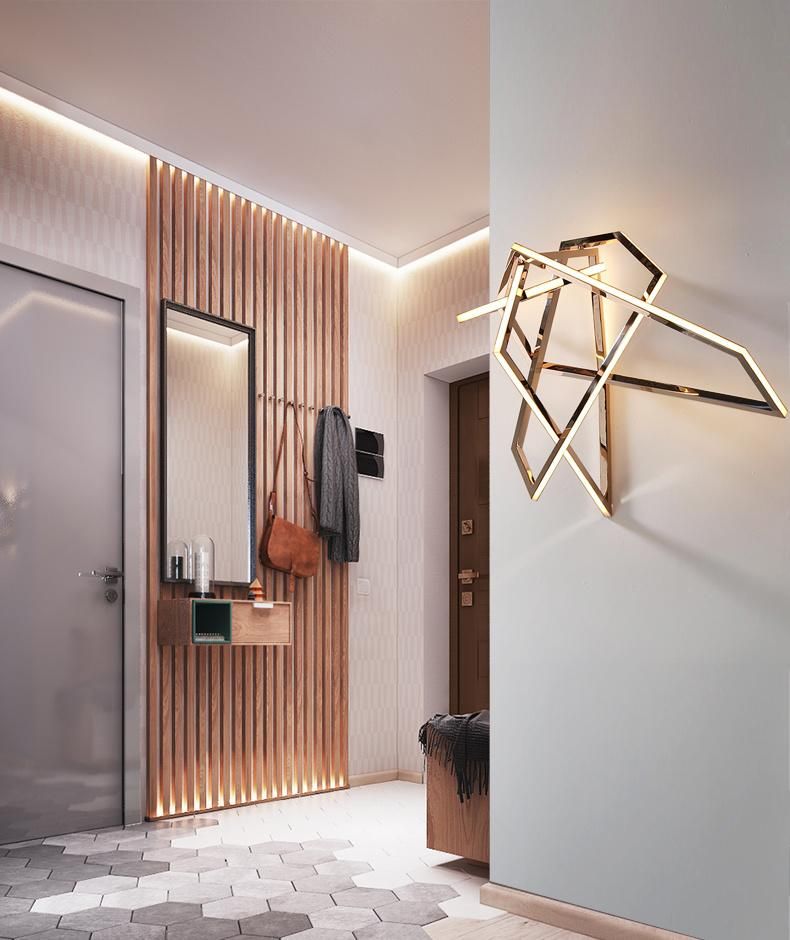 Hotel Modern Wall Sconce, Bedside Led Wall Light ,finished in Gold Surface