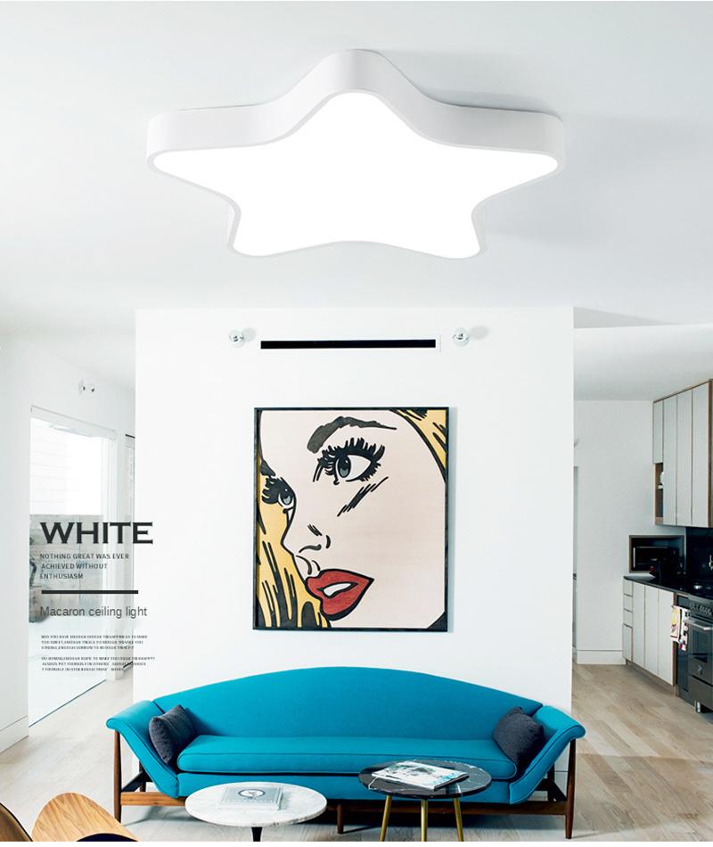 Modern Creative LED Ceiling Lamp Pink Blue Star Baby Kids Children′s Room Flush Ceiling Light (WH-MA-191)