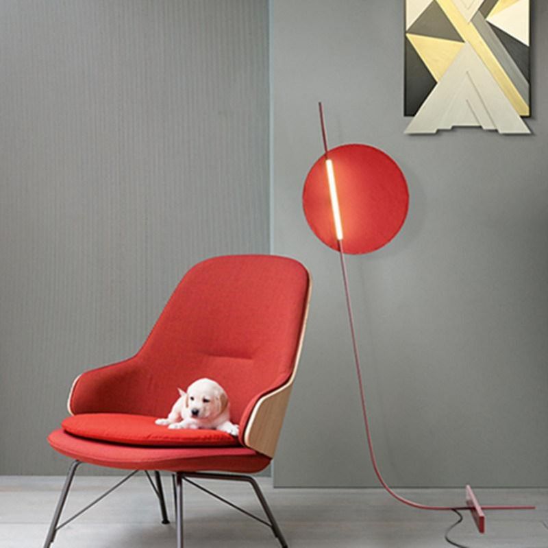 Nordic Red LED Floor Lamp Living Modern Minimalist Room Home Creative Decor Standing Lamp (WH-MFL-105)