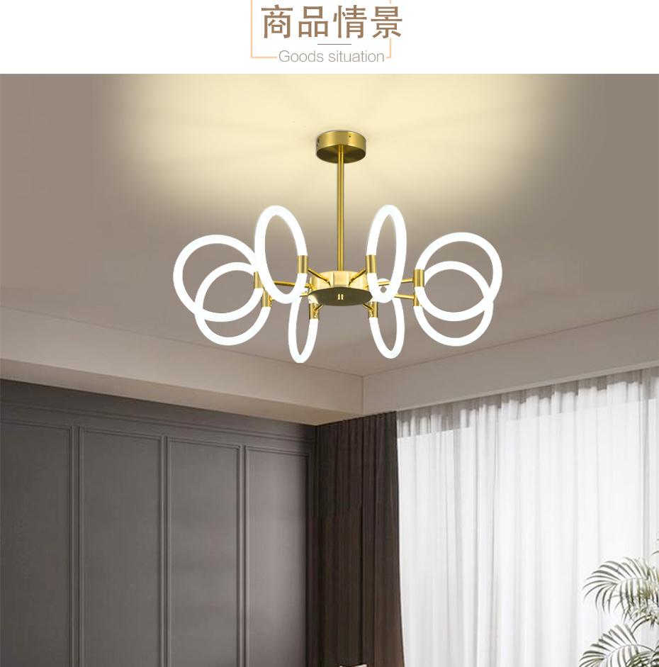 Simple LED Art Ceiling Chandelier Lighting for Hotel Lobby, Accept Customization