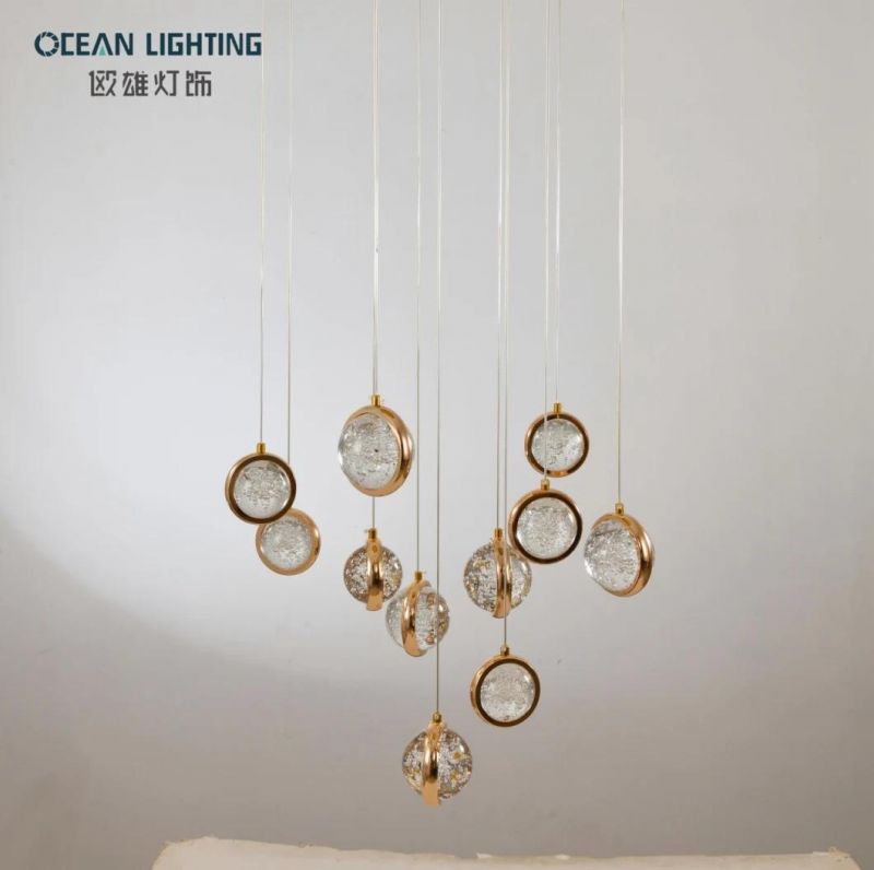 Hanging Lights Chandelier Modern Staircase Chandelier Om822502-12 Dia60 H150cm 12heads