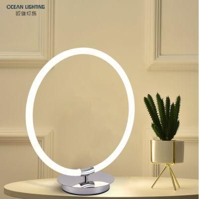 Ocean Lighting Contemporary Simple Round LED Decorative Table Lamp for Living Room Bedroom