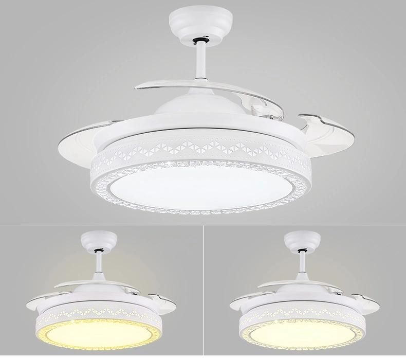 Modern New Type Invisible Fan Pendant LED Light Fan with Light and Remote