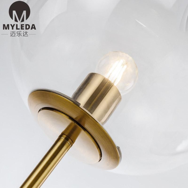 Modern Hotel Decorative Marble Base and Glass Shade Table Lights