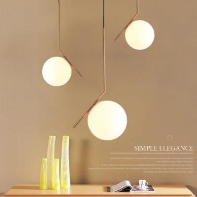 Modern Milk White Glass Bubble Pendant Hotel Lamp Fitting High Standard Made in China Pendant Lights