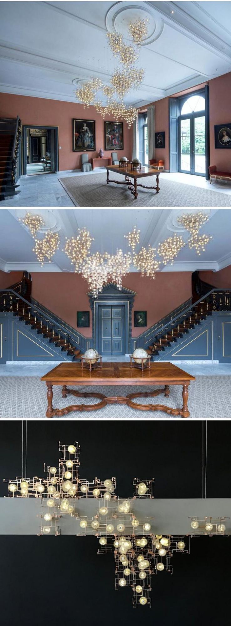 Nordic Style Decoration Luxury Commercial Center Hotel Custom Project Non-Standard LED Chandelier