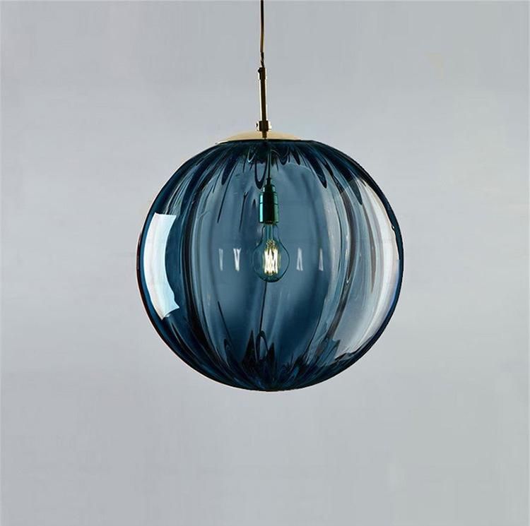 Modern Simple Circle Glass Chandelier Pendant Lamp Bedroom