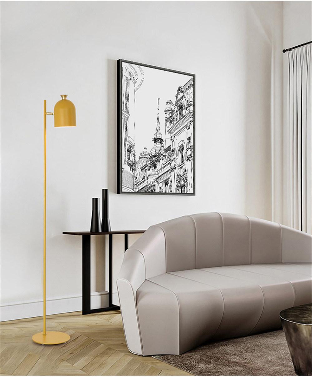 Macaroon Floor Lamps for Living Room Bedroom Study Desk Floor Light Creative Macaron Wrought Iron Vertical Standing Lamps