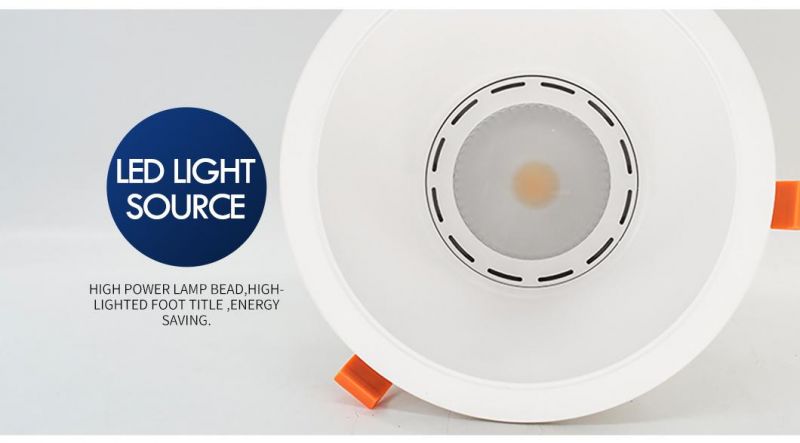 Round Shape Recessed COB LED Downlight 40W 50W High Brightness LED Down Lamp for Hotel Lighting LED Down Light