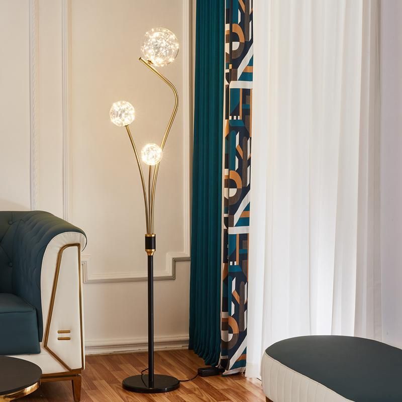 Nordic Starry Standing Light Living Room Golden Bedroom Vertical LED Floor Lamp