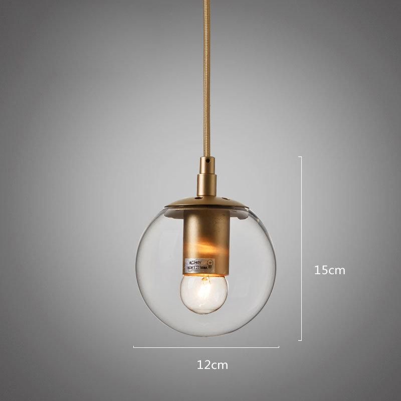 Nordic Gold Magic Beans Pendant Lamps Klaes Minimalist Bowl Shaped Classy Glass Pendant Light (WH-AP-319)